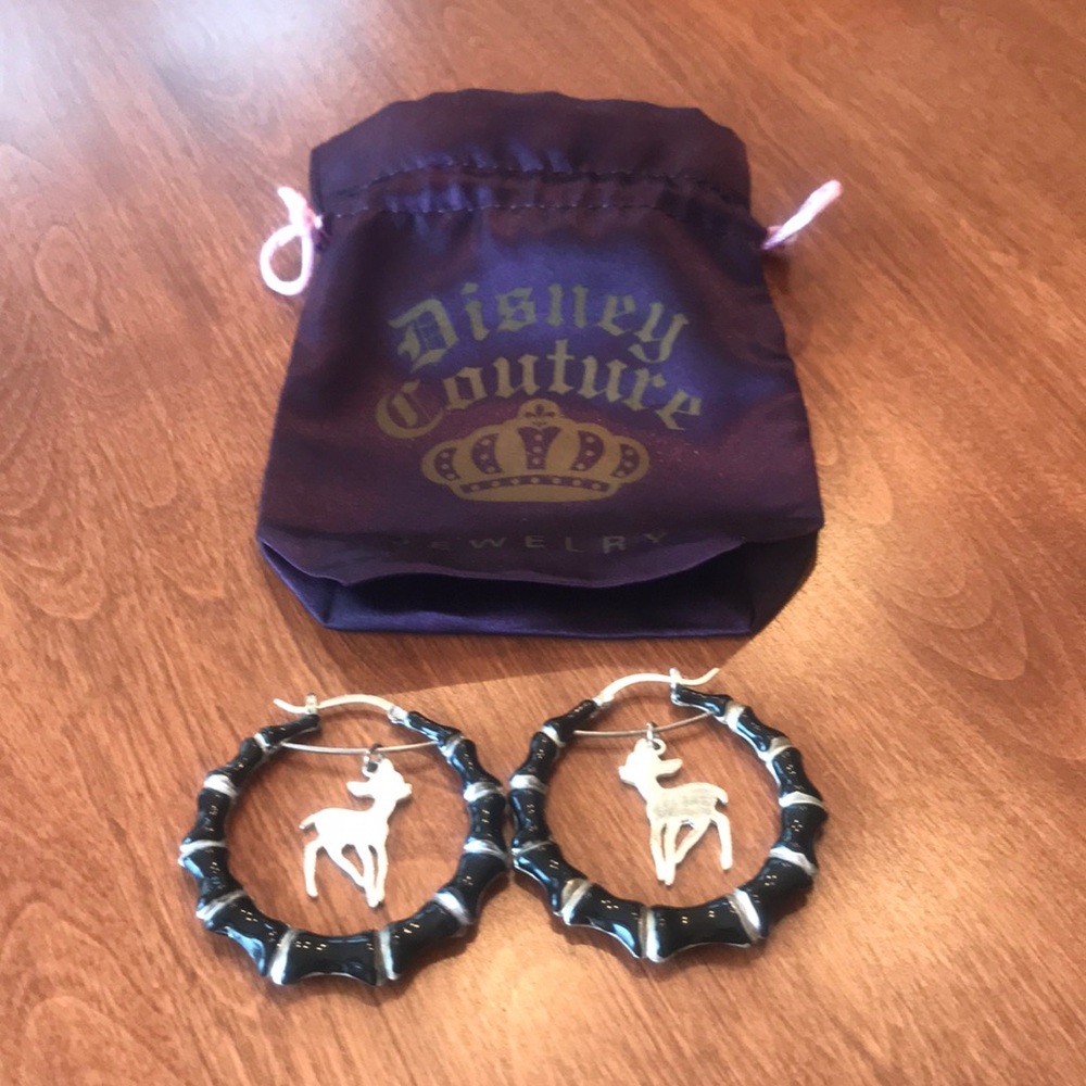 Disney Couture Bambi Hoop earrings rare